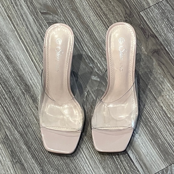 Shoeland Shoes - Stylish Clear and Nude Heels